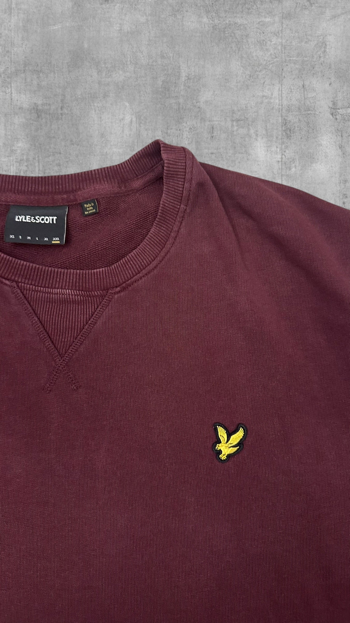 Lyle & Scott Sweatshirt Weinrot XXL