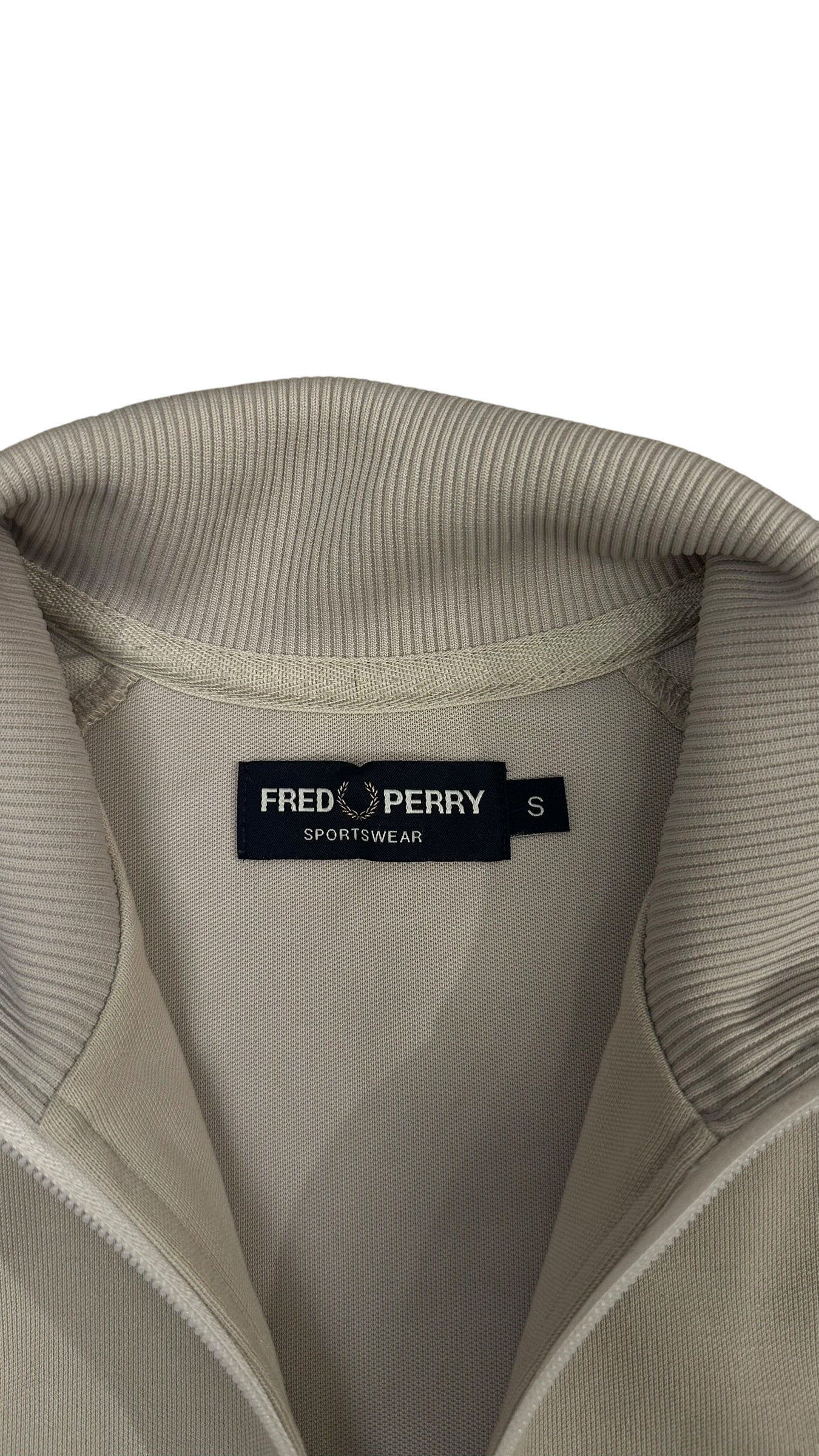 Fred Perry Half / Quarter Zip Pullover Schwarz Weiß S