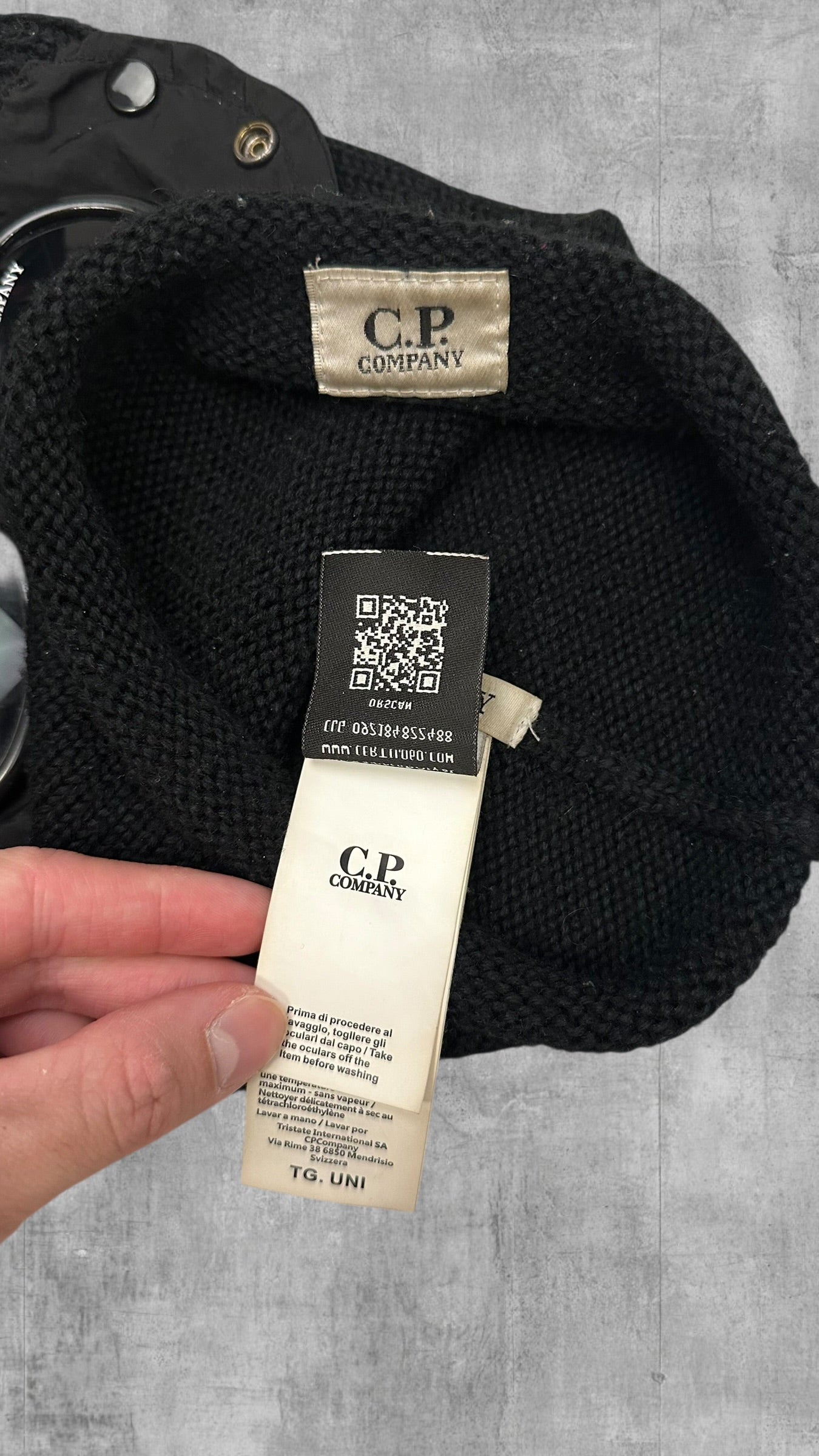 C.P. Company Balaklava Mütze Schwarz