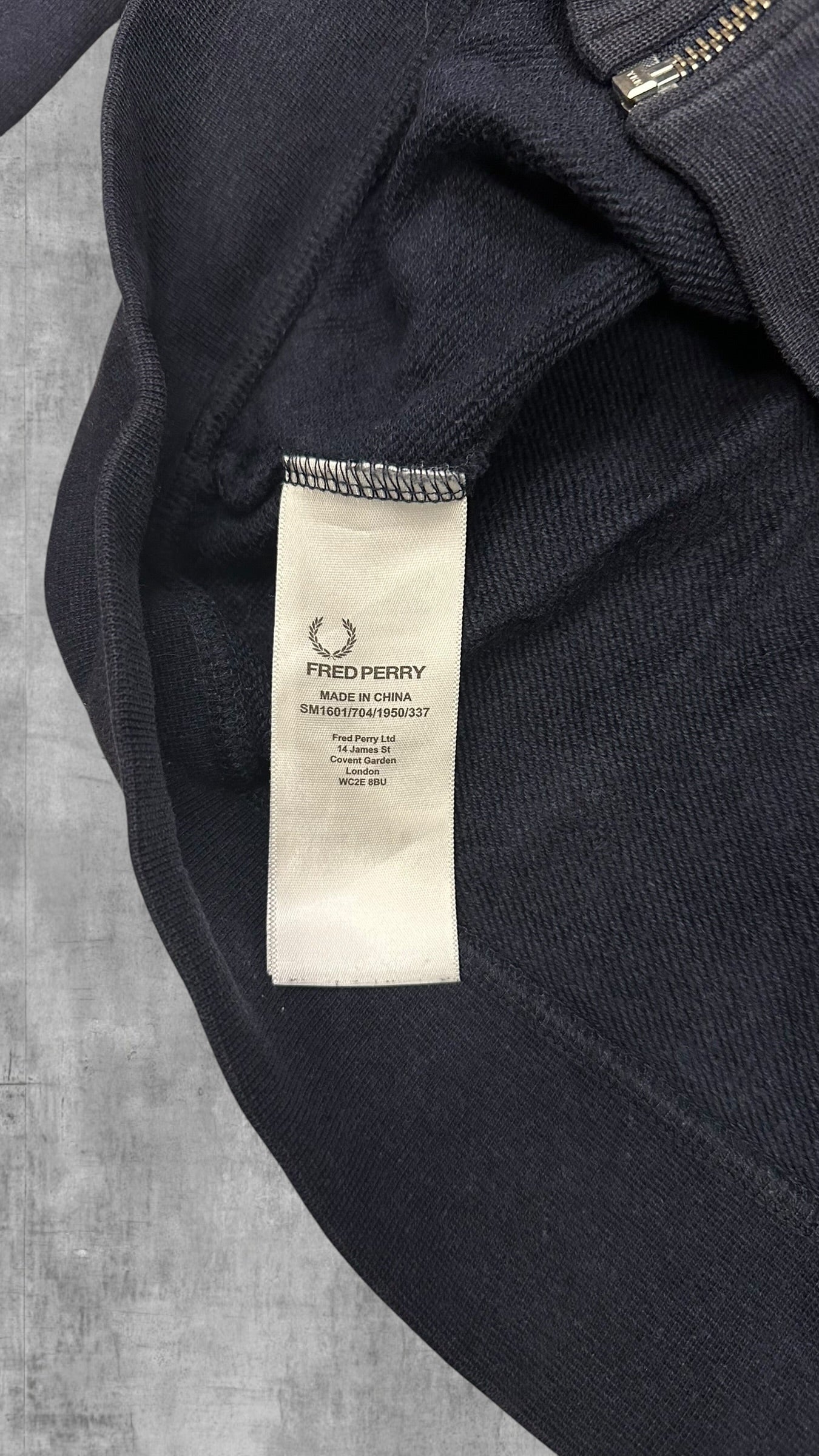 Fred Perry Zip Jacke Schwarzblau L