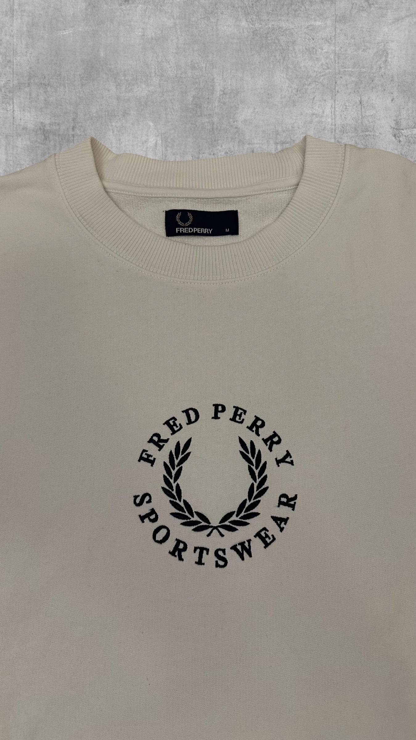 Fred Perry Sweatshirt Weiß Schwarz M