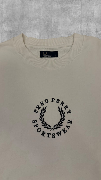 Fred Perry Sweatshirt Weiß Schwarz M