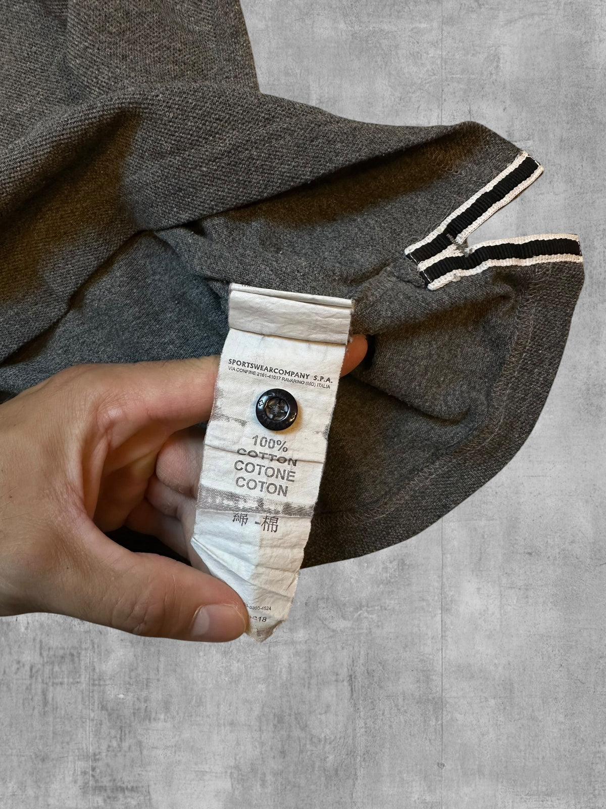 Stone Island Vintage Polo Shirt Grau S