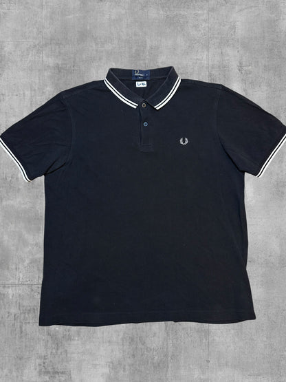 Fred Perry Polo Shirt Schwarz L - XL Slim Fit