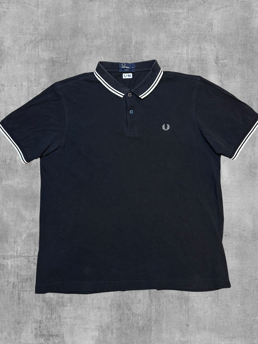 Fred Perry Polo Shirt Schwarz L - XL Slim Fit