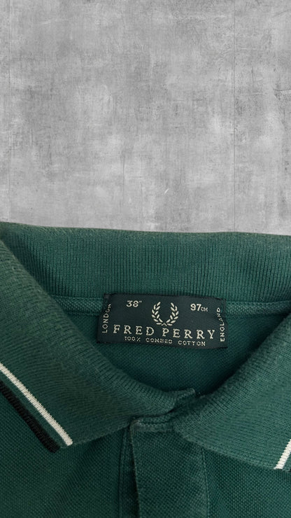 Fred Perry Polo Shirt Dunkelgrün S