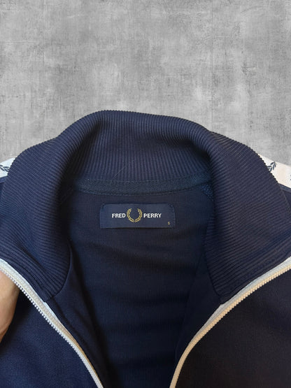 Fred Perry Trainingsjacke Taped Navy Blau Weiß S