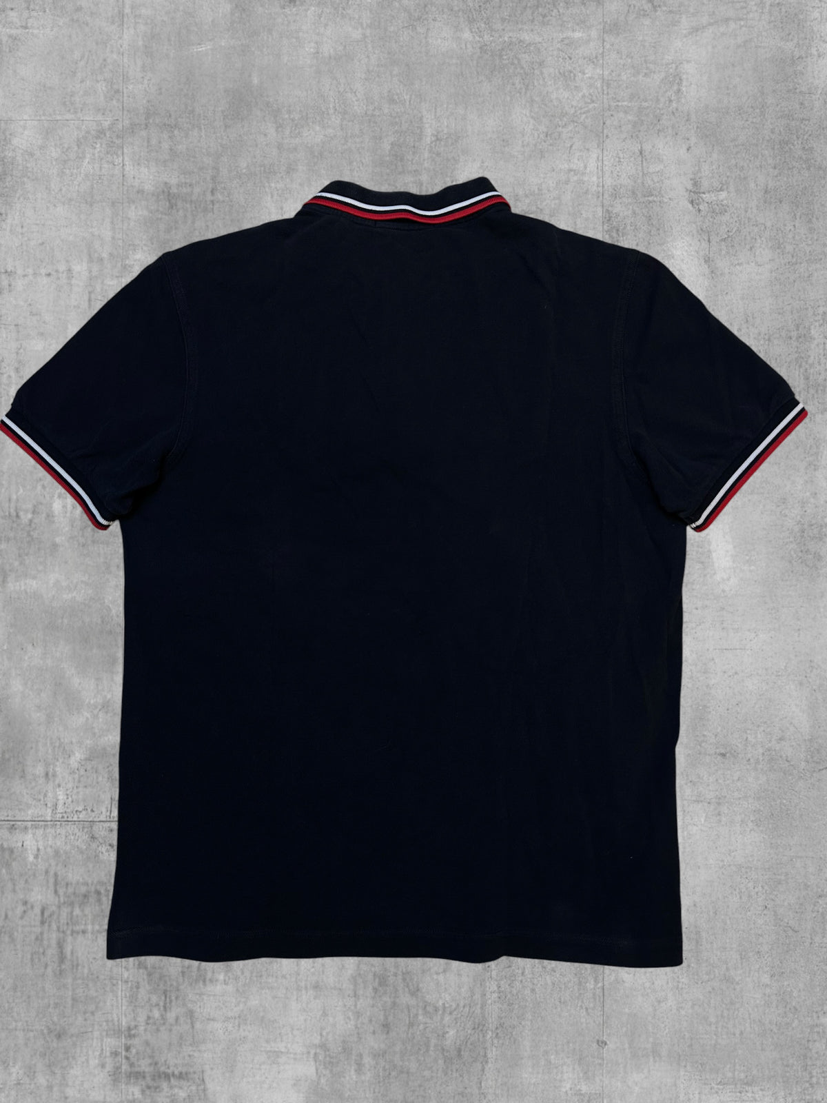 Fred Perry Polo Shirt Schwarz Rot Weiß M