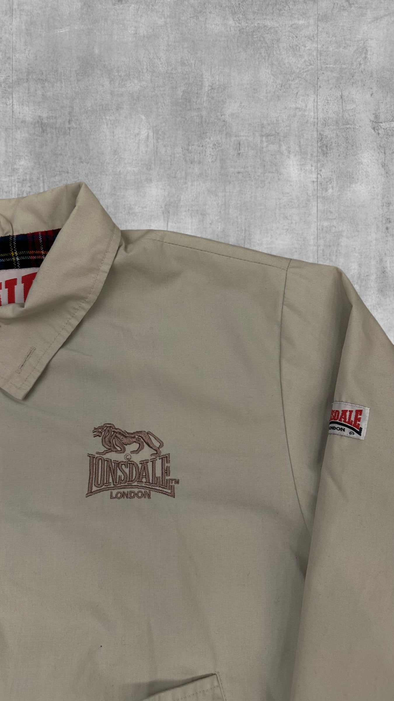 Lonsdale London Harrington Jacke Creme Weiß M