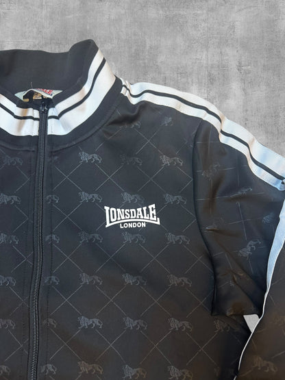 Lonsdale London Monogam Trainingsjacke Schwarz Weiß S