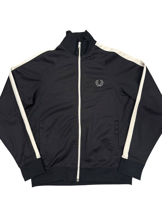 Fred Perry Trainingsjacke Taped Schwarz Weiß XS - S