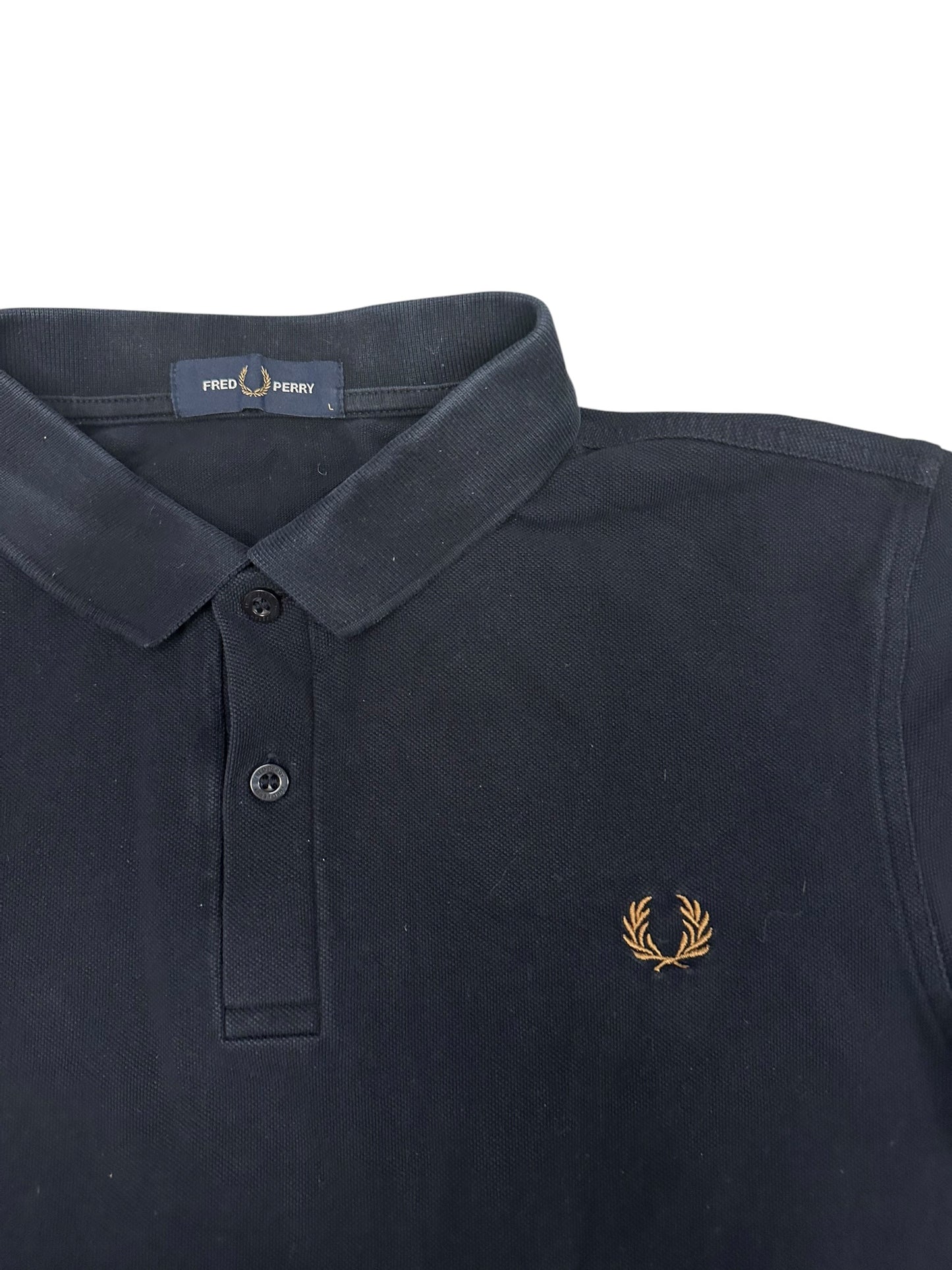 Fred Perry Polo Shirt Schwarz L