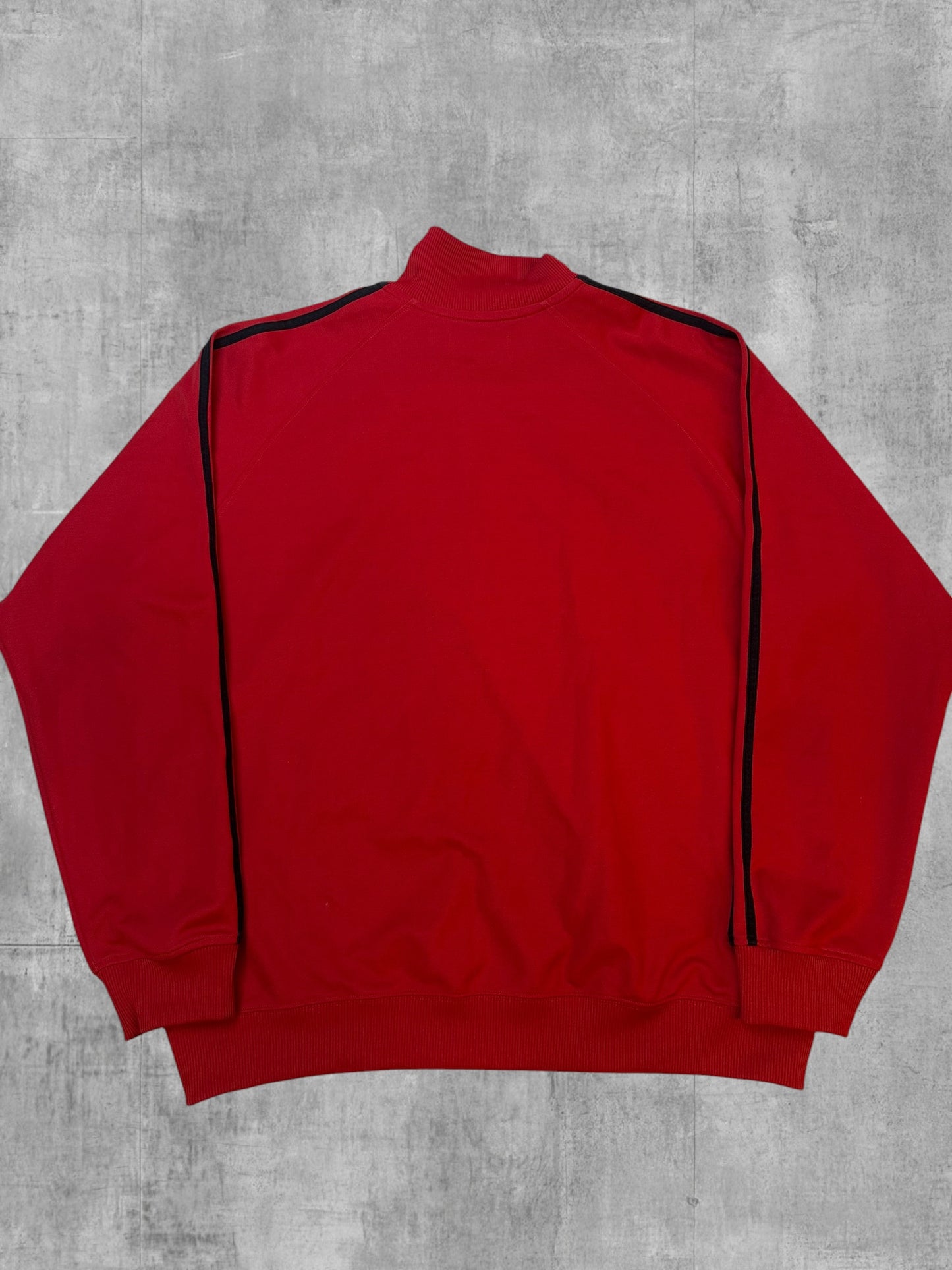 Fred Perry Vintage Trainingsjacke Taped Rot Schwarz XL