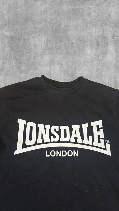 Lonsdale London Sweatshirt Schwarz Weiß S