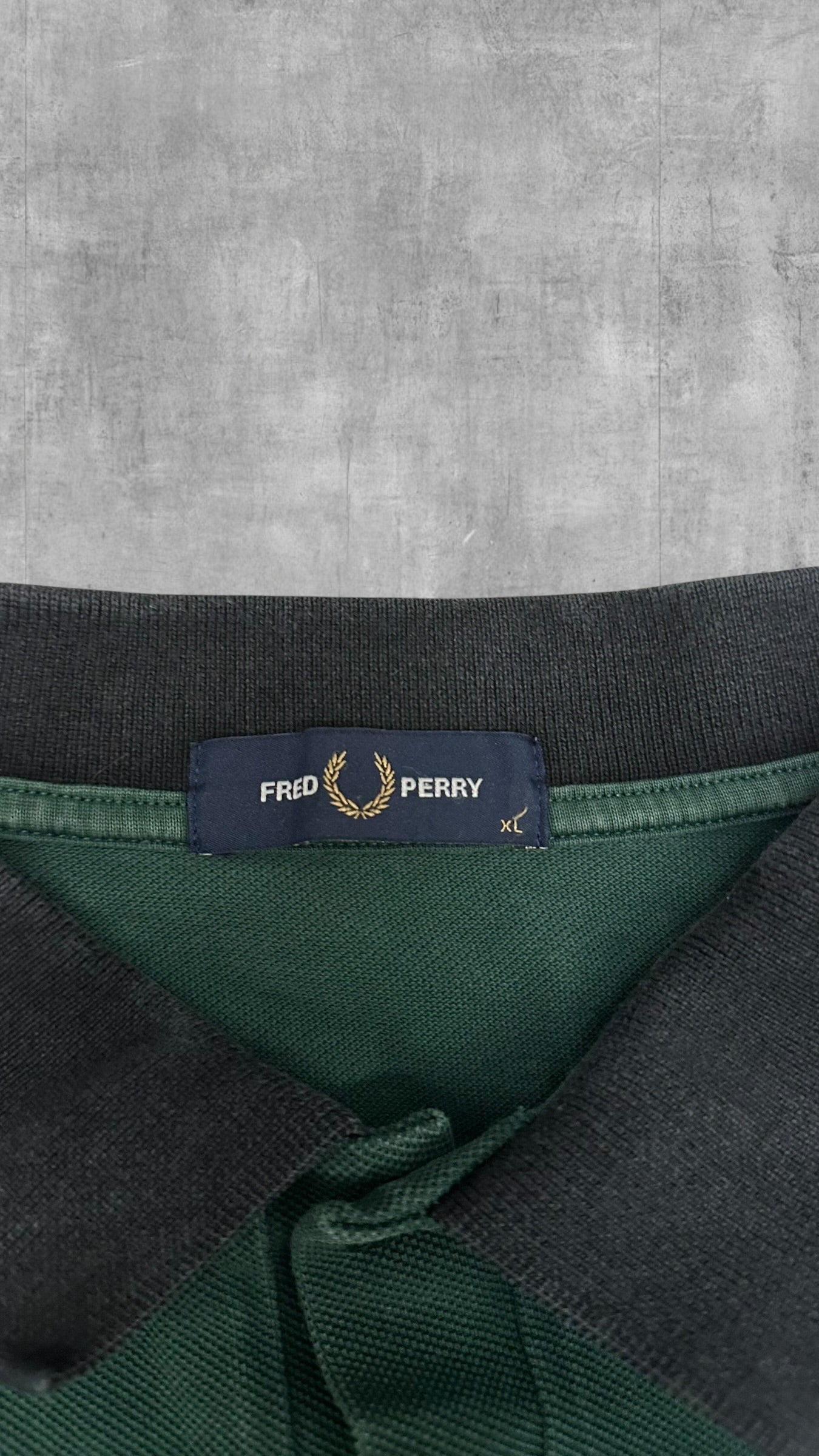 Fred Perry Polo Shirt Dunkelgrün Schwarz XL