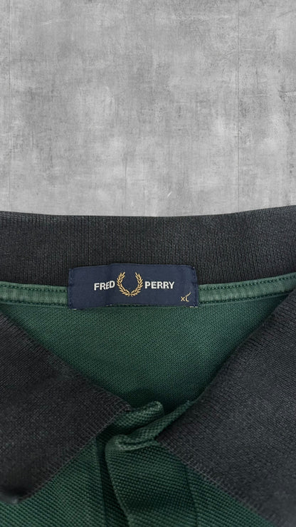 Fred Perry Polo Shirt Dunkelgrün Schwarz XL