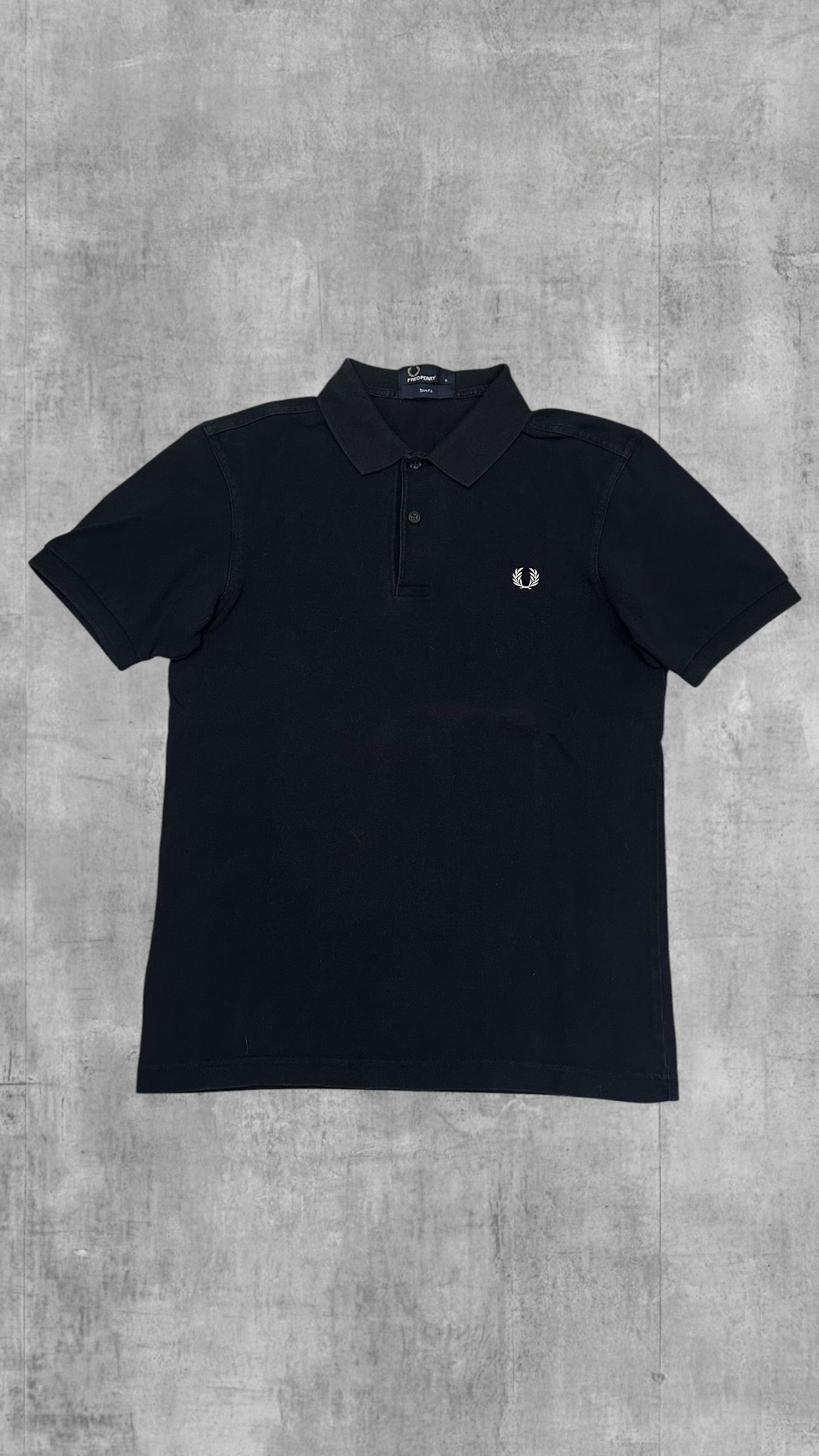 Fred Perry Polo Shirt Schwarz S Slim Fit
