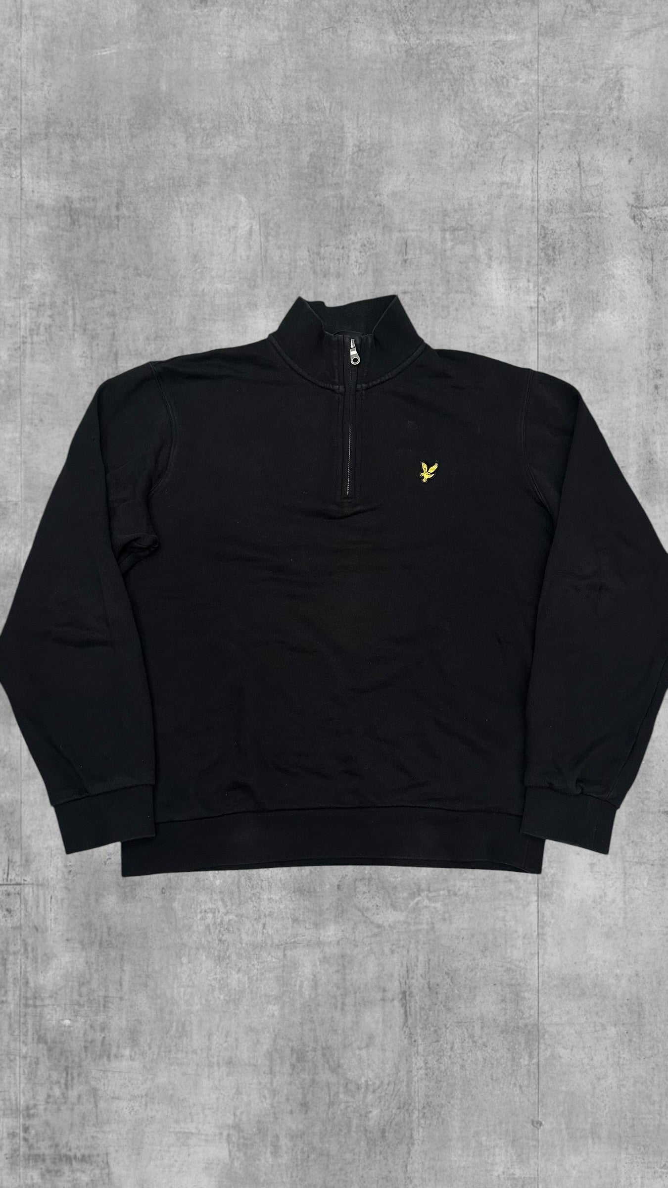 Lyle & Scott Half Zip Rollkragenpullover Schwarz S