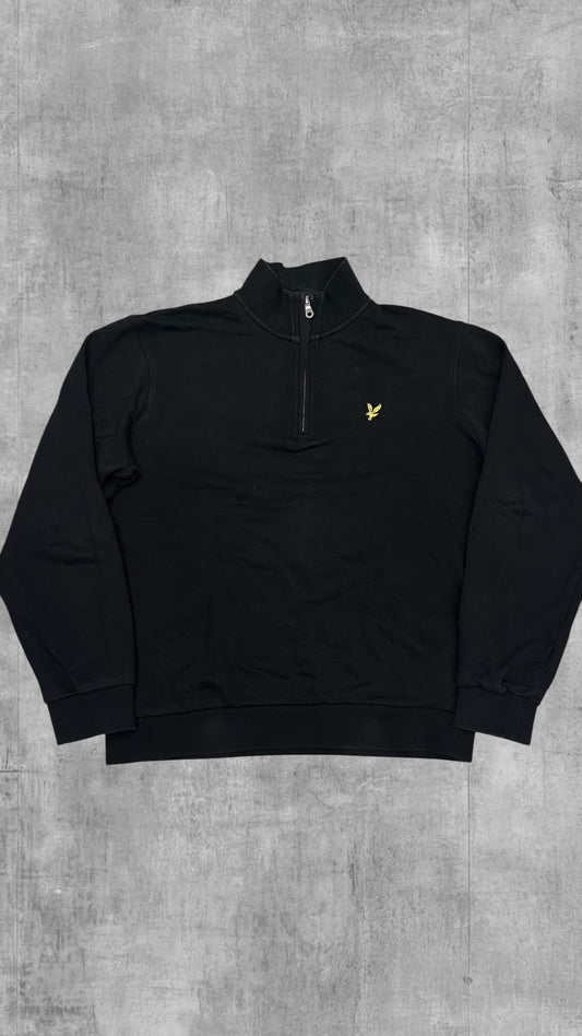 Lyle & Scott Half Zip Rollkragenpullover Schwarz S