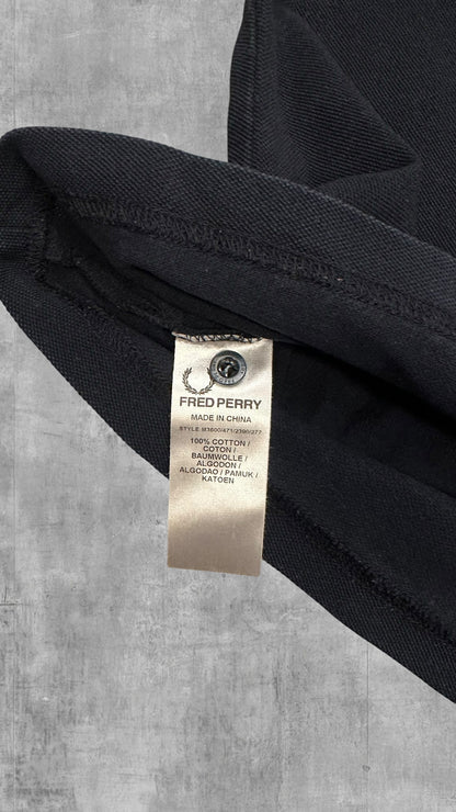 Fred Perry Polo Shirt Schwarz Rot Weiß XL Slim Fit