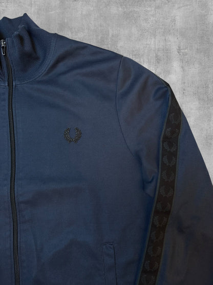 Fred Perry Trainingsjacke Taped Navy Blau Schwarz XL