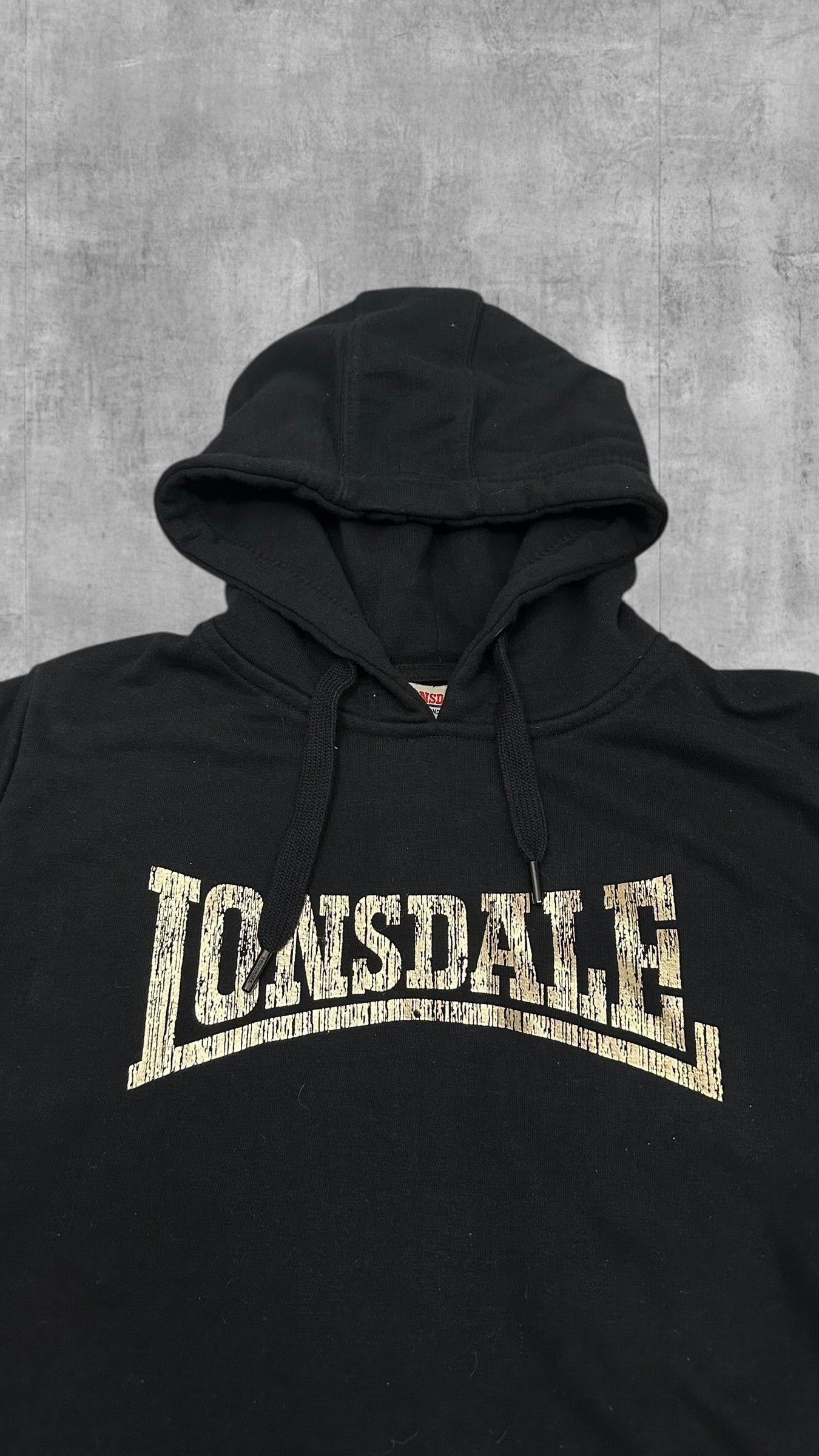 Lonsdale London Pullover Hoodie Schwarz Gold M