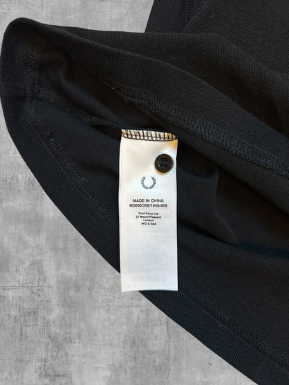 Fred Perry Polo Shirt Schwarz Weiß M