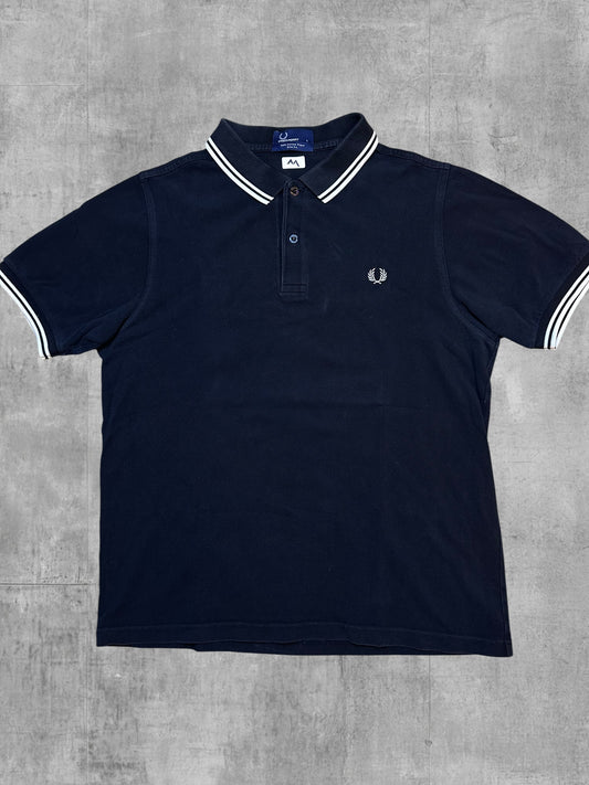 Fred Perry Polo Shirt Schwarz Weiß M