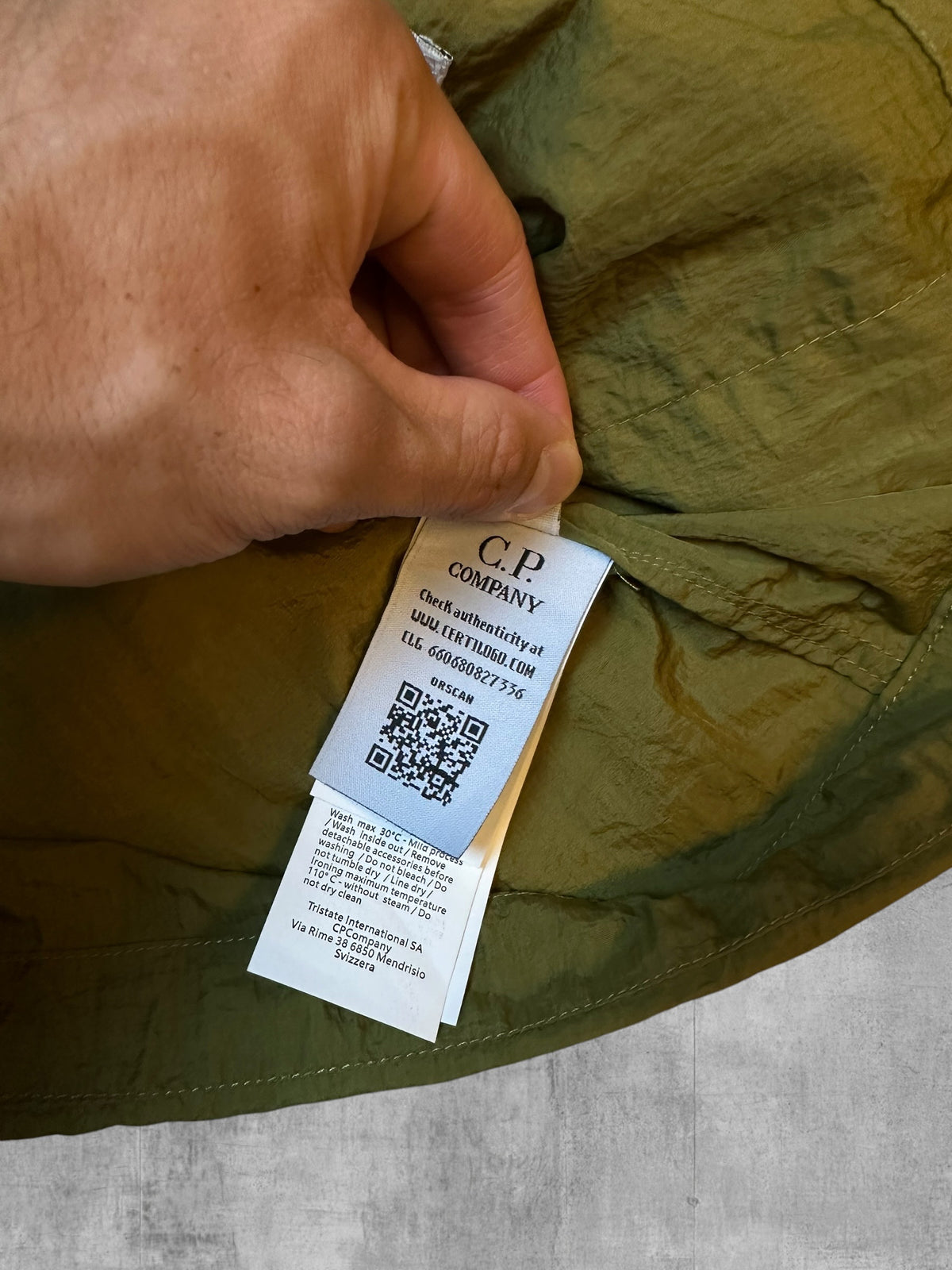 C.P. Company Goggle Windbreaker Jacke Khaki Grün M
