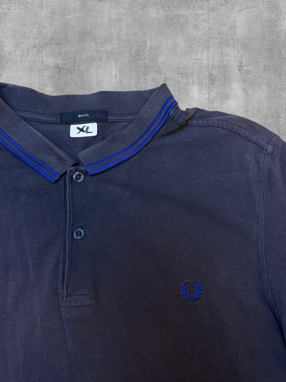 Fred Perry Polo Shirt Schwarzblau XL Slim Fit