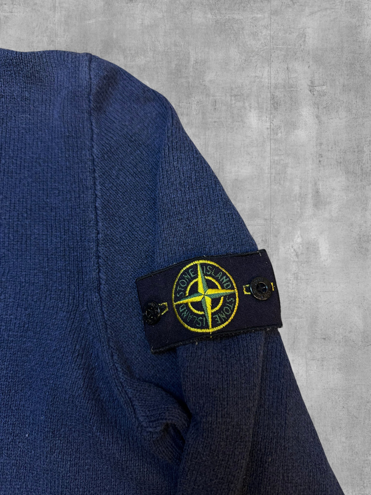 Stone Island Quarter Zip Pullover Navy Blau S - M