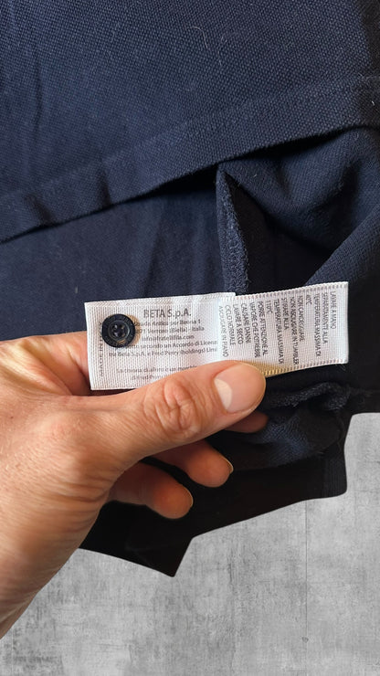 Fred Perry Polo Shirt Navy Blau Orange L