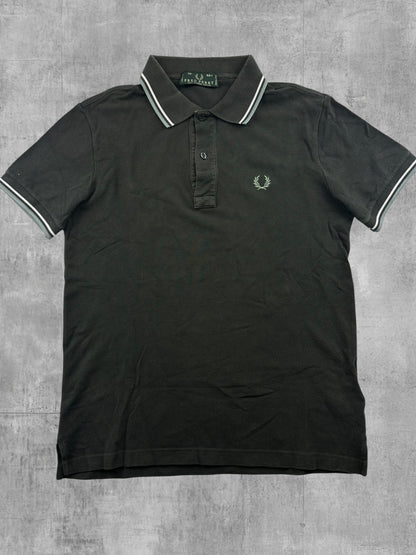 Fred Perry Polo Shirt Khaki Weiß XS - S