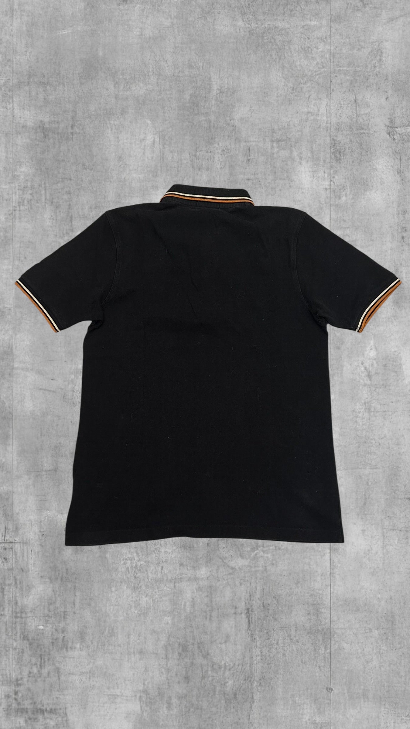 Fred Perry Polo Shirt Schwarz Orange XL