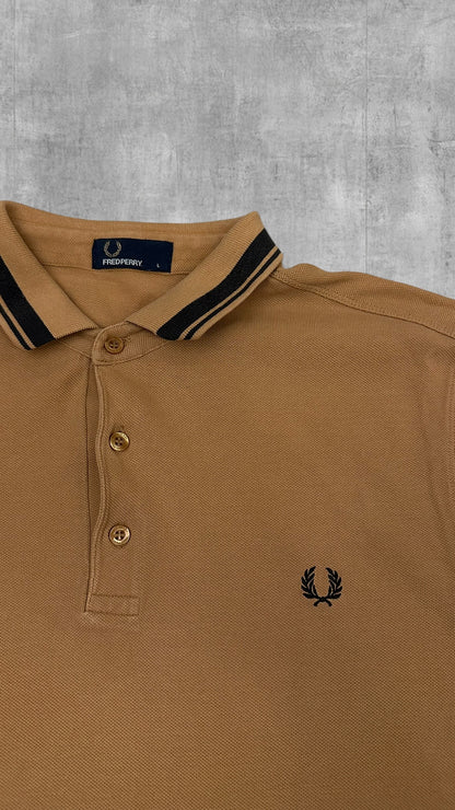 Fred Perry Polo Shirt Braun Schwarz L