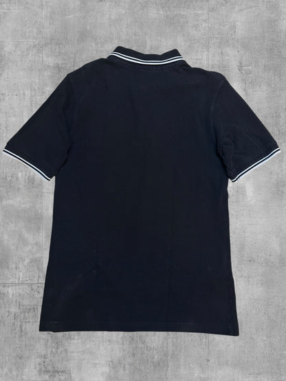 Fred Perry Polo Shirt Schwarz Weiß S Slim Fit