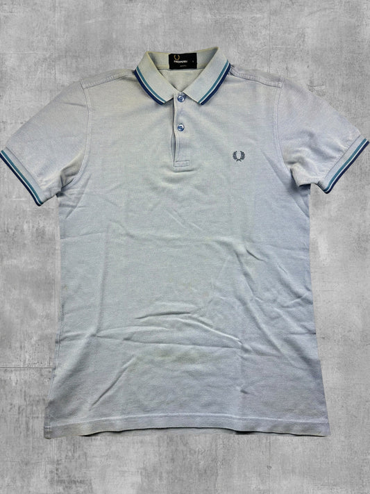 Fred Perry Polo Shirt Türkis Blau S Slim Fit