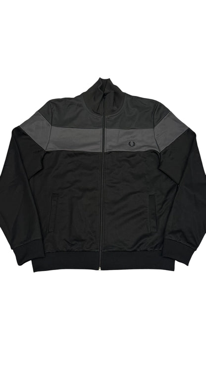 Fred Perry Trainingsjacke Schwarz Grau L
