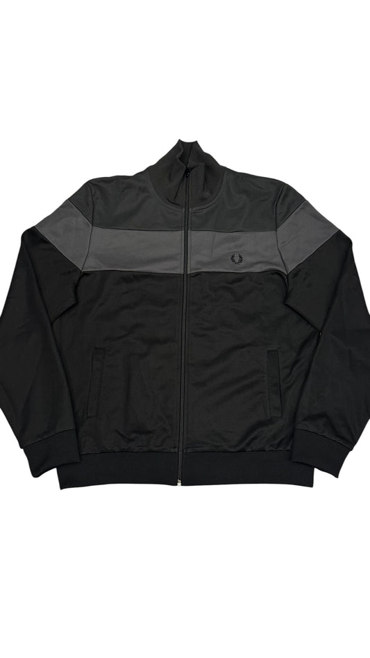 Fred Perry Trainingsjacke Schwarz Grau L