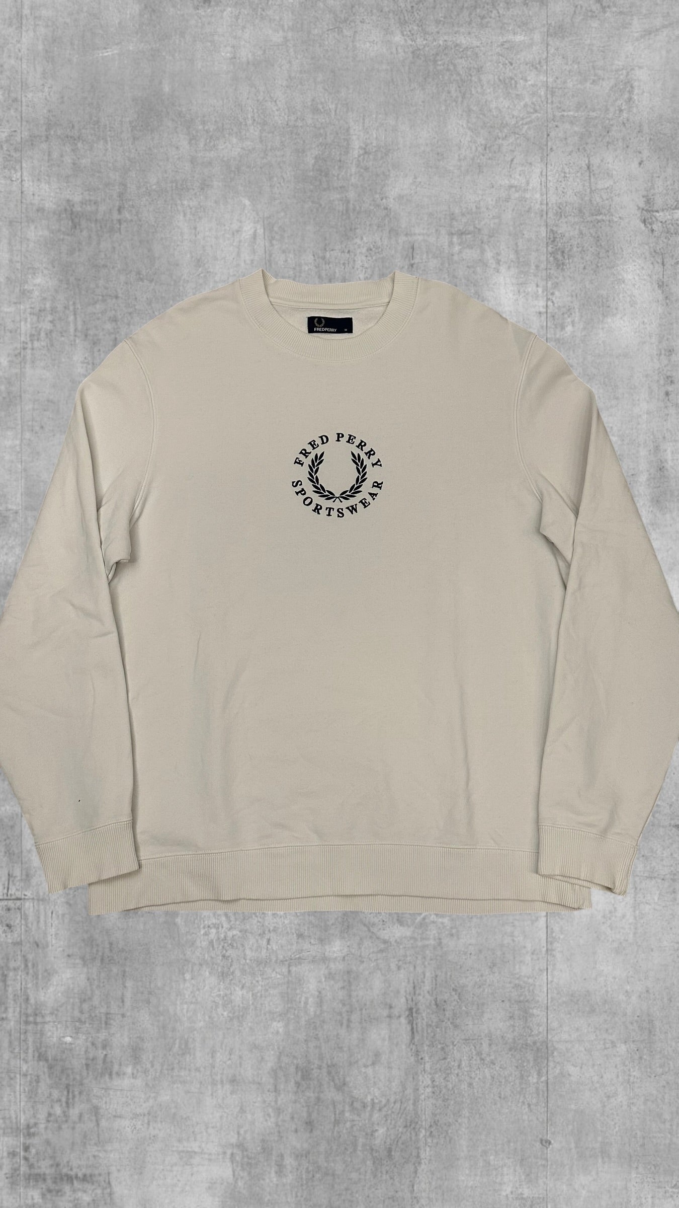 Fred Perry Sweatshirt Weiß Schwarz M