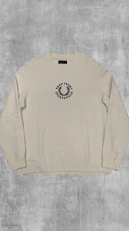 Fred Perry Sweatshirt Weiß Schwarz M