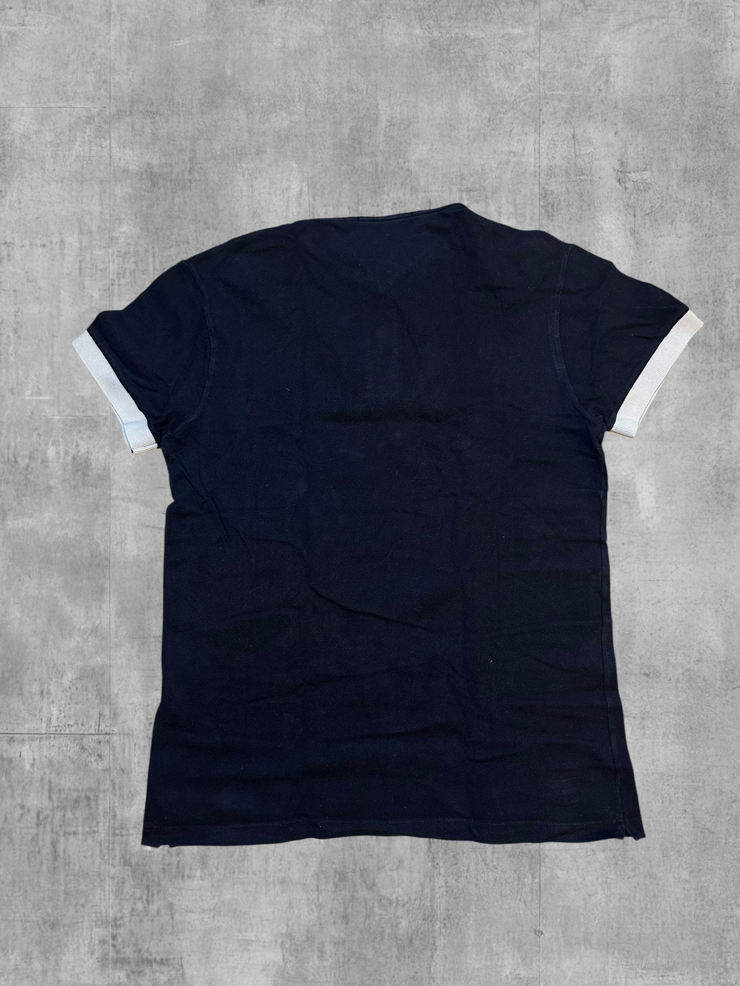 Fred Perry Vintage Polo Shirt Special Edition Schwarz Blau Weiß S