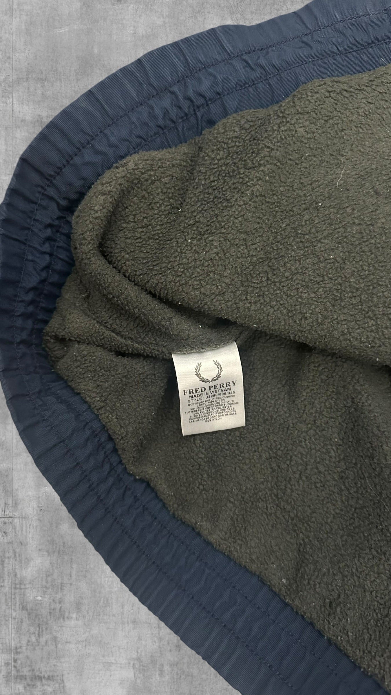Fred Perry Winterjacke Regenjacke Sofshelljacke Gefüttert Navy Blau L