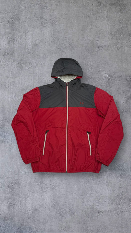 Fred Perry Regenjacke Windbreaker Grau Rot S