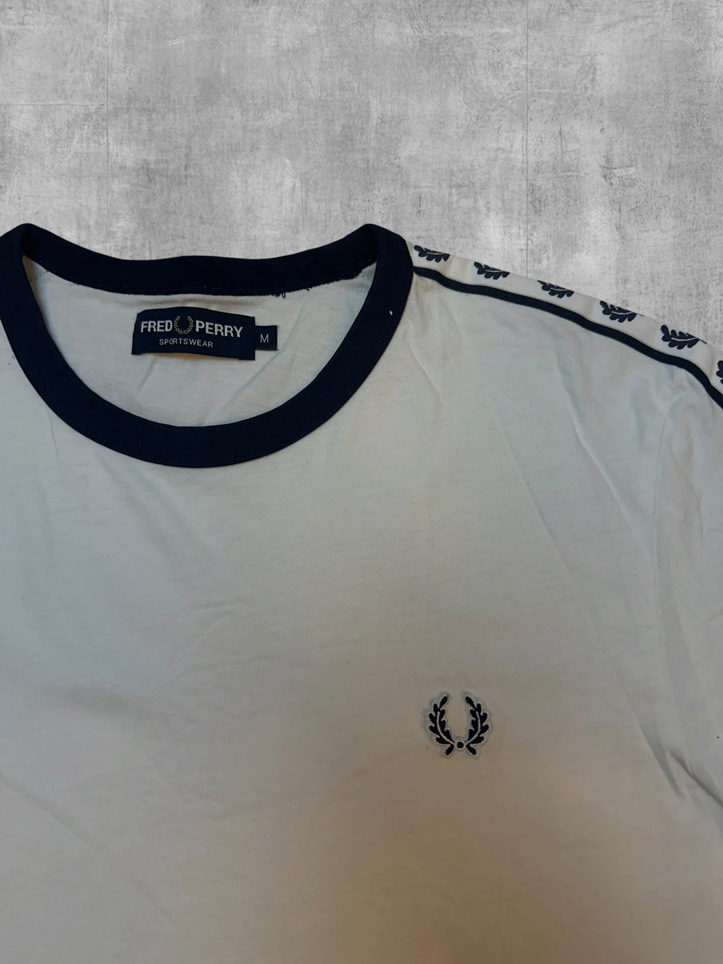 Fred Perry T-shirt taped Weiß M