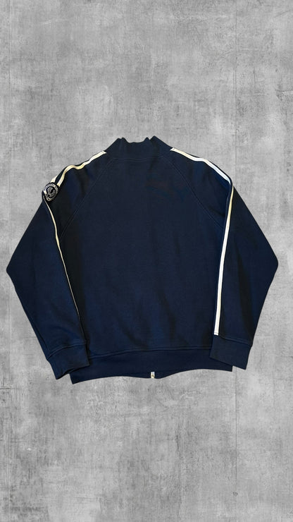 Fred Perry Trainingsjacke Taped Zip Jacke Navy Blau Weiß Vintage S