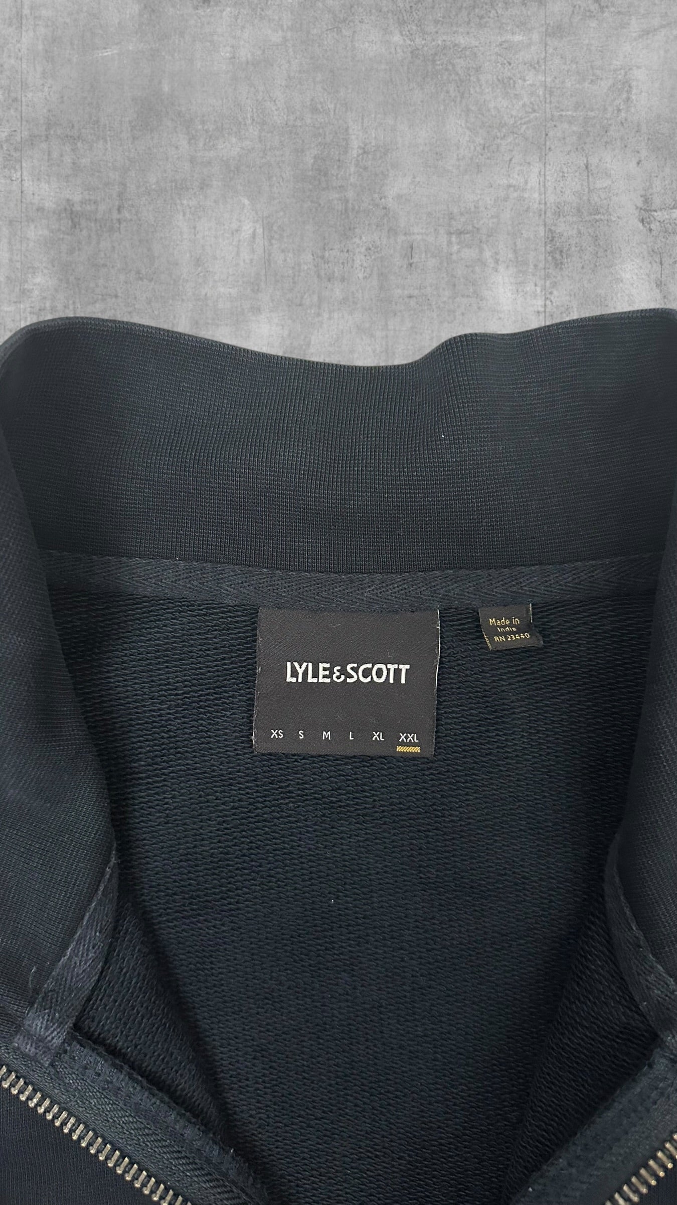 Lyle & Scott Half Zip Pullover Schwarz XXL