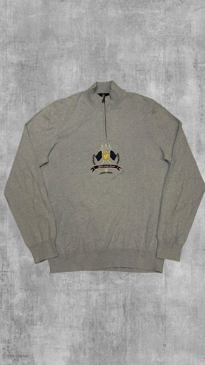 Lyle & Scott Vintage Half/Quarter Zip Pullover Türkis M