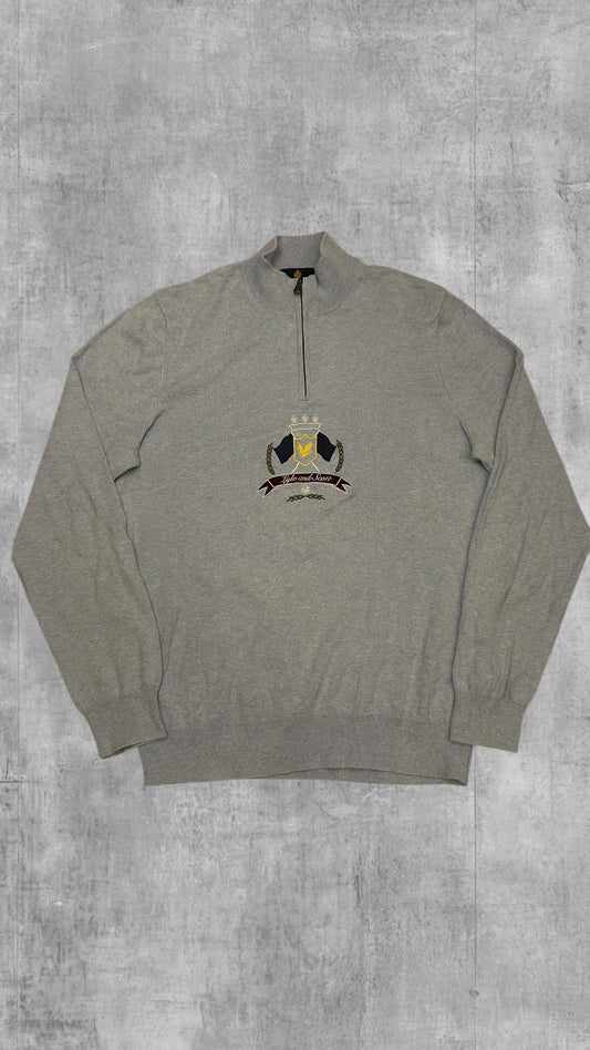 Lyle & Scott Vintage Half/Quarter Zip Pullover Türkis M