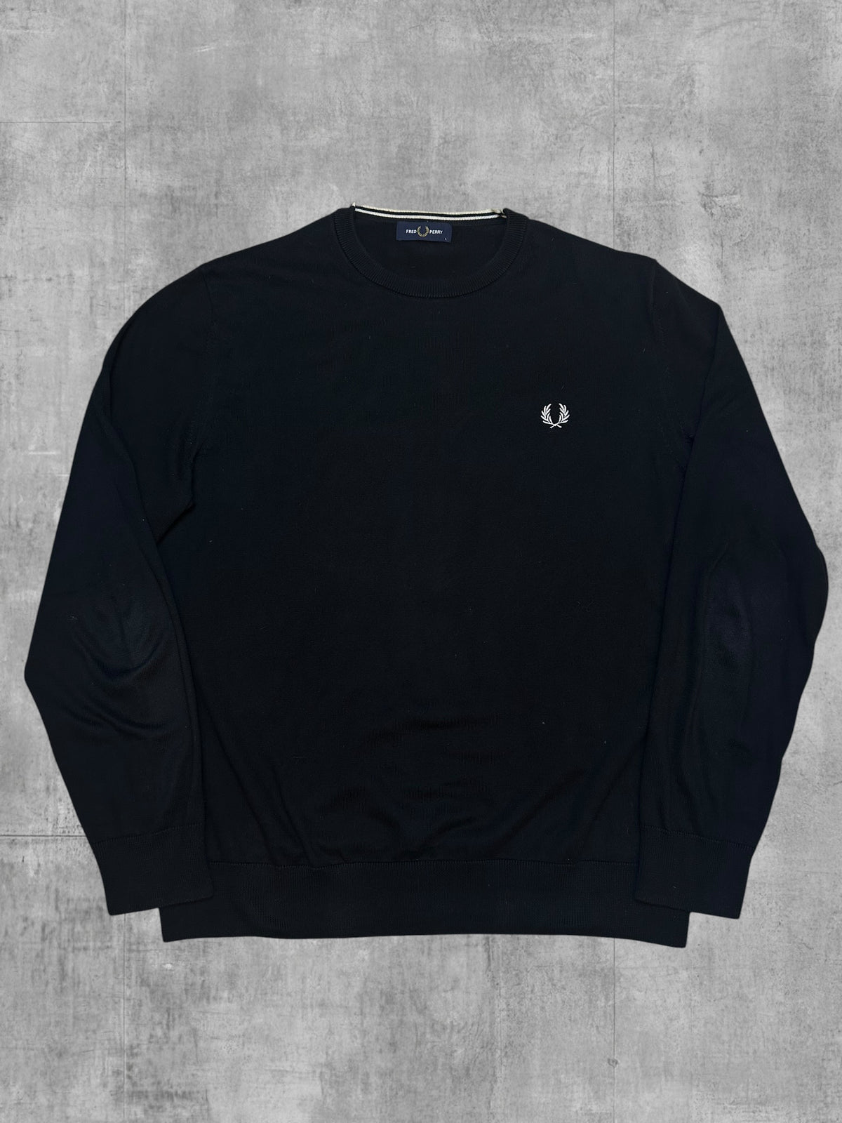 Fred Perry Sweatshirt Schwarz Weiß L